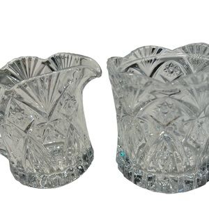 HEAVY CRYSTAL CREAM AND SUGER.